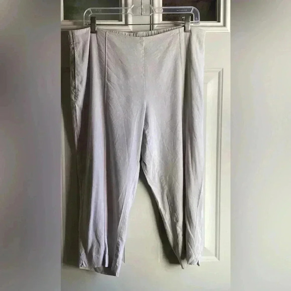 J. Jill Oatmeal Linen Blend stretch Capri Pants Size Medium/ P - Picture 6 of 8